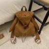 Unique Hooded Ears Backpack Bunny Ear High Capacity Cute Drawstring Daypack Trendy Retro Fashionable School Bag Casual Outing