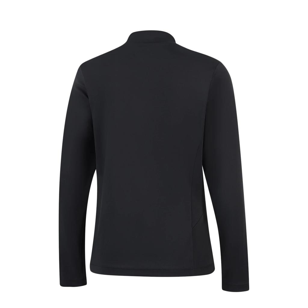 Li-Ning Comfortable Solid Color Versatile Stand Collar Simple Casual Long Sleeve T-Shirt Women Tops ATLV350-1