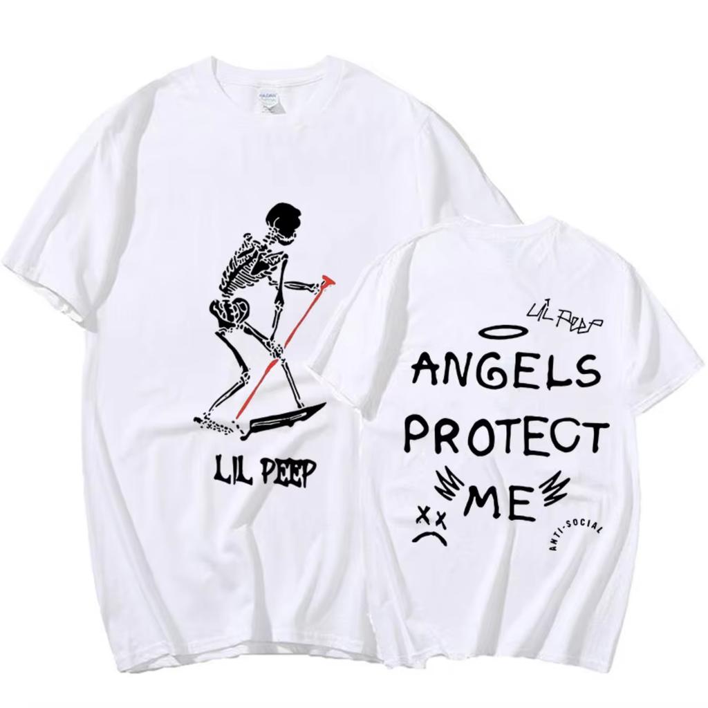 Hip Hop Rap Doublesided Printed Women Tshirt Fashion Trend Top for Spring and Summer Pure Cotton Unisex Short Sleeved Tshirt