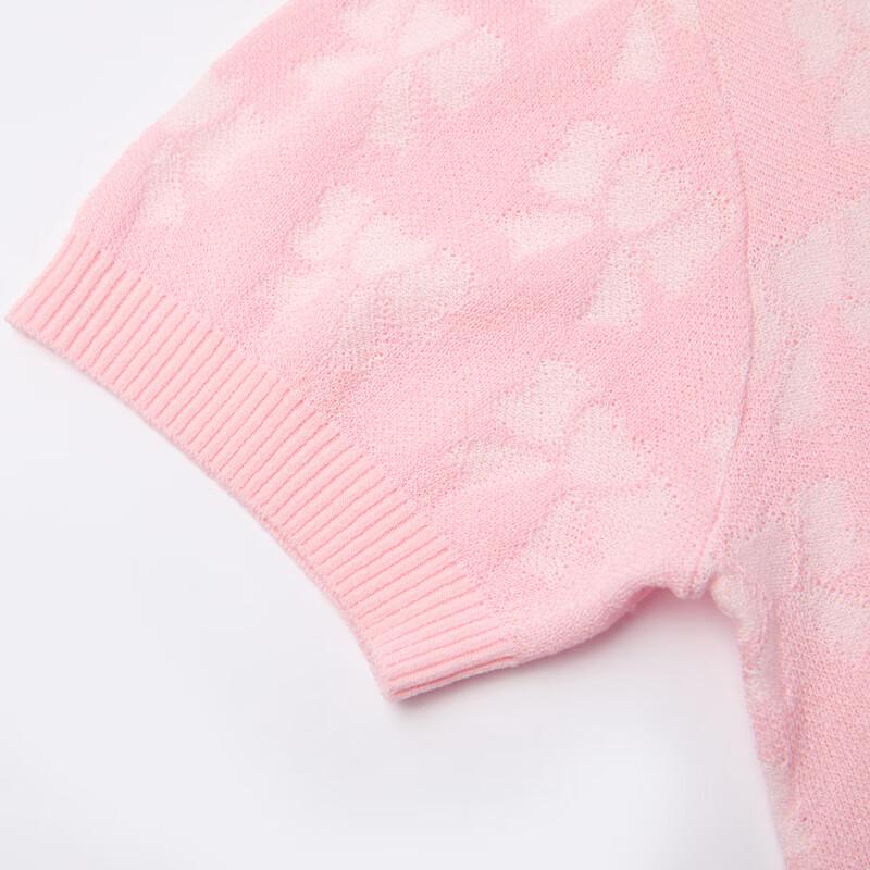 PawinPaw Girls' Cartoon Bear Knit Polo Top