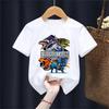 2026 Summer Pokemon Cute Starters Group Print T-Shirt, 100% Cotton Loose Oversized Couple & Family Tee for Travel Game & Sports