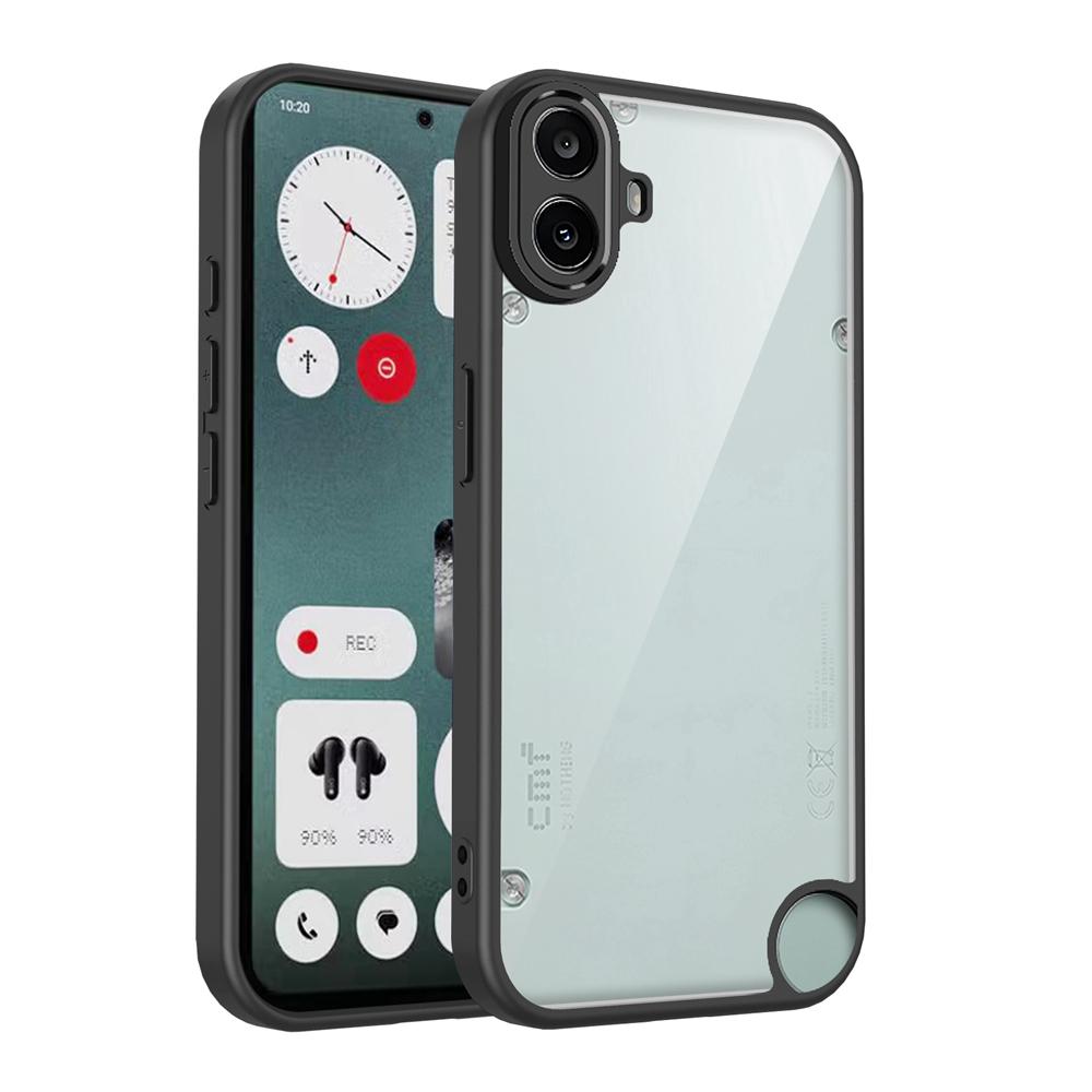 KEYSION Transparente Hülle für Nothing CMF Phone 2 Pro 1 Weiches Silikon + PC Klare Stoßfeste Handy-Rückabdeckung für CMF Phone 1 2 Pro