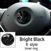 BSN1 Emblems Car Steering Wheel Emblem Sticker Interior Accessories For Volkswagen GTI Polo Golf Passat Scirocco Beetle Tiguan Magota