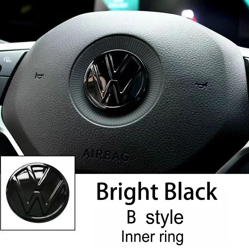 BSN1 Emblems Car Steering Wheel Emblem Sticker Interior Accessories For Volkswagen GTI Polo Golf Passat Scirocco Beetle Tiguan Magota