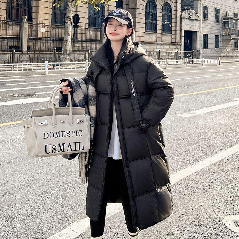 New long over-knee cotton-padded clothes, Maillard-colored bread clothes, loose large-size cotton-padded jackets, down cotton-padded clothes for women