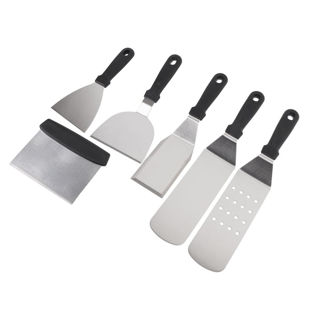 Griddle Accessories Kit Stainless Steel Flat Top Grill Tools Set with Spatulas Egg Rings for Outdoor Barbecue