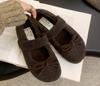 Women's Mary Jane Shoes 2025 Winter New Outdoor Bow Knot Plush Casual Shoes Lightweight Comfort Soft Sole Non Slip Flats