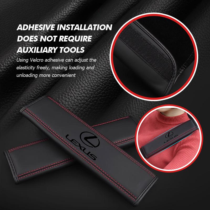 1/2PCS Car Seat Belt Safety Belt Shoulder Cover Auto Accessories For Lexus RX350 IS250 CT200h ES250 ES300h NX300h IS200 GS300RO8