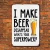 Funny Beer Tin Sign Wall Decor Pub Man Cave Metal Art 8x12 Inches