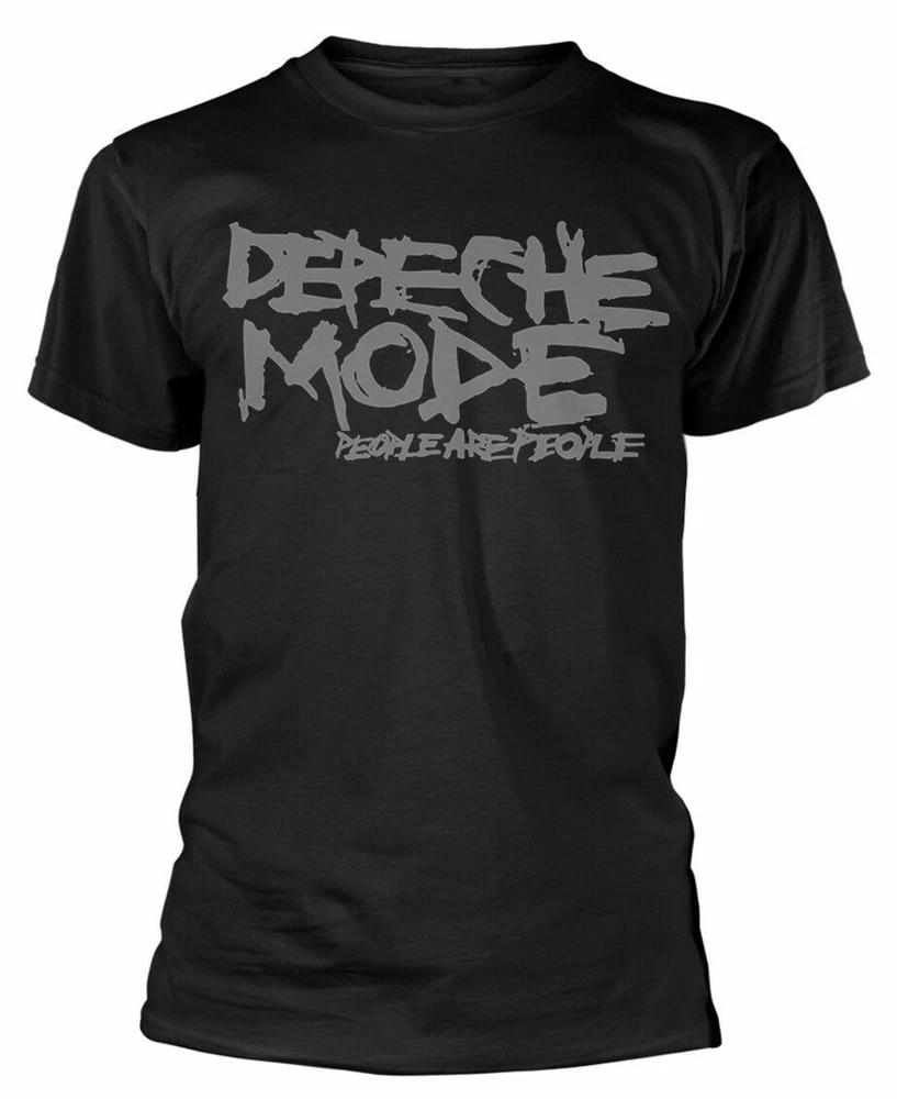 Official Depeche Mode T Shirt People Are Logo Black Unisexs Classic Rock Metal Tee 2XL