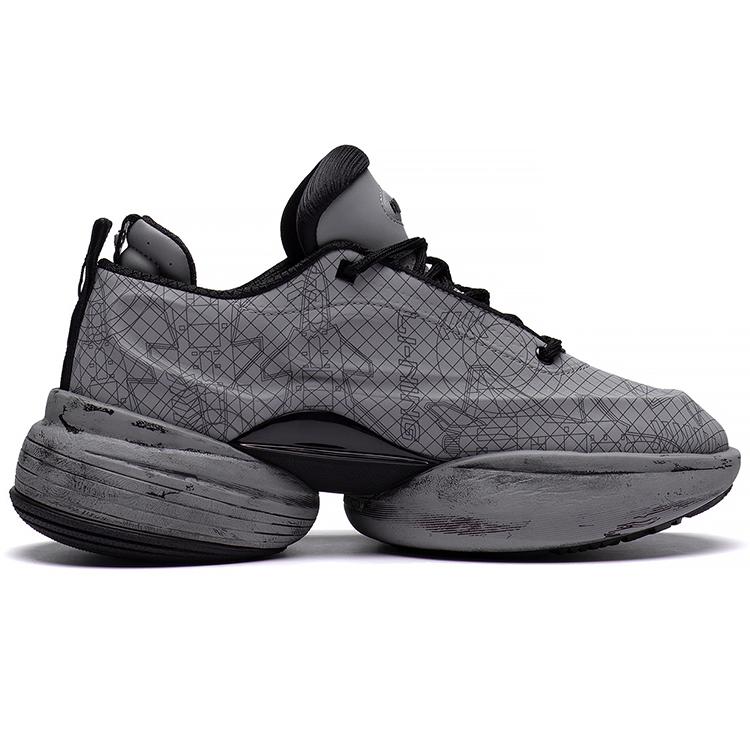 Li Ning CF Tracing Collection Low top Casual Shoes Unisex Shark Gray AGLS239-3
