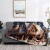 Home Decoration Plush Throw Sofa Blanket Bedspread Bed Fluffy Soft Blankets Decor Plaid Modern Halloween Merry Christmas Winter
