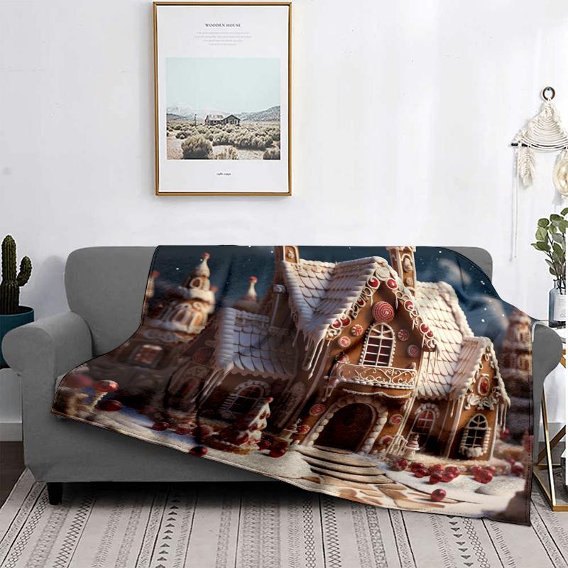 Home Decoration Plush Throw Sofa Blanket Bedspread Bed Fluffy Soft Blankets Decor Plaid Modern Halloween Merry Christmas Winter