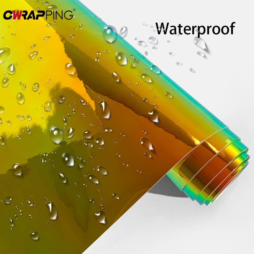 Car Stickers Vinyl Wrap PVC Self-Adhesive Stickers Laser Plated Rainbow Film Waterproof Scratch Resistant Auto Accessories
