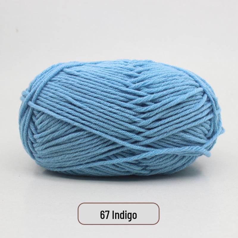 5-Strand Milk Cotton Yarn Scarf & Hand-Knitted Hat Yarn - Baby Soft, Medium Thickness, Free Shipping
