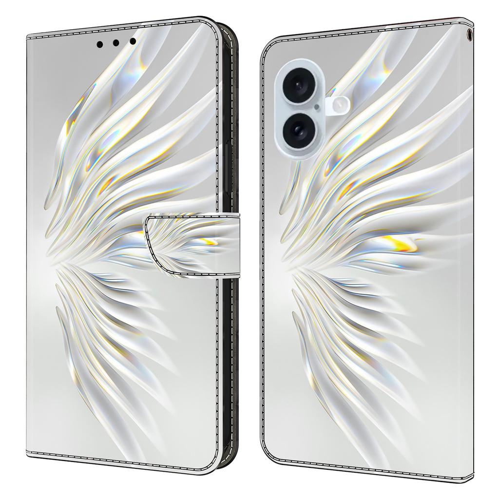 For iPhone 16 Wallet Case Pattern Printing Stand Leather Flip Phone Cover