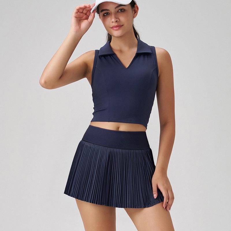 Autumn Antibacterial Women's Yoga & Tennis Skirt Set - High-End Fitness Wear