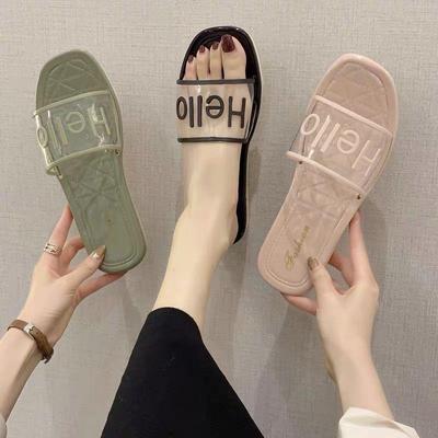 Μόδα Γυναικεία Νέα Παντόφλες Μόδα Εξωτερικού Χώρου Καλοκαίρι Νέα Στυλ Που Ταιριάζουν με Όλα Αντιολισθητικές Σανδάλια και Παντόφλες Παραλίας Σανδάλια Παραλίας