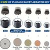 10 In 1 Faucet Aerators Removal Tool Faucet Aerator Key Multifunctional Bathroom Kitchen Plumbing Tap Removal Wrench Tools