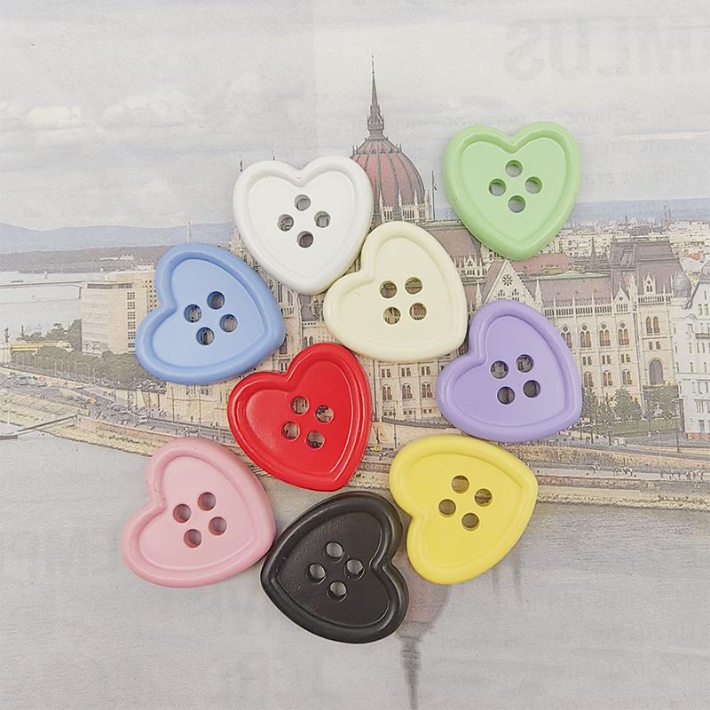 20Pcs/Set Buttons For Needlework Heart Sewing Button For Clothing Diy Accessories Decorative Craft Supplies