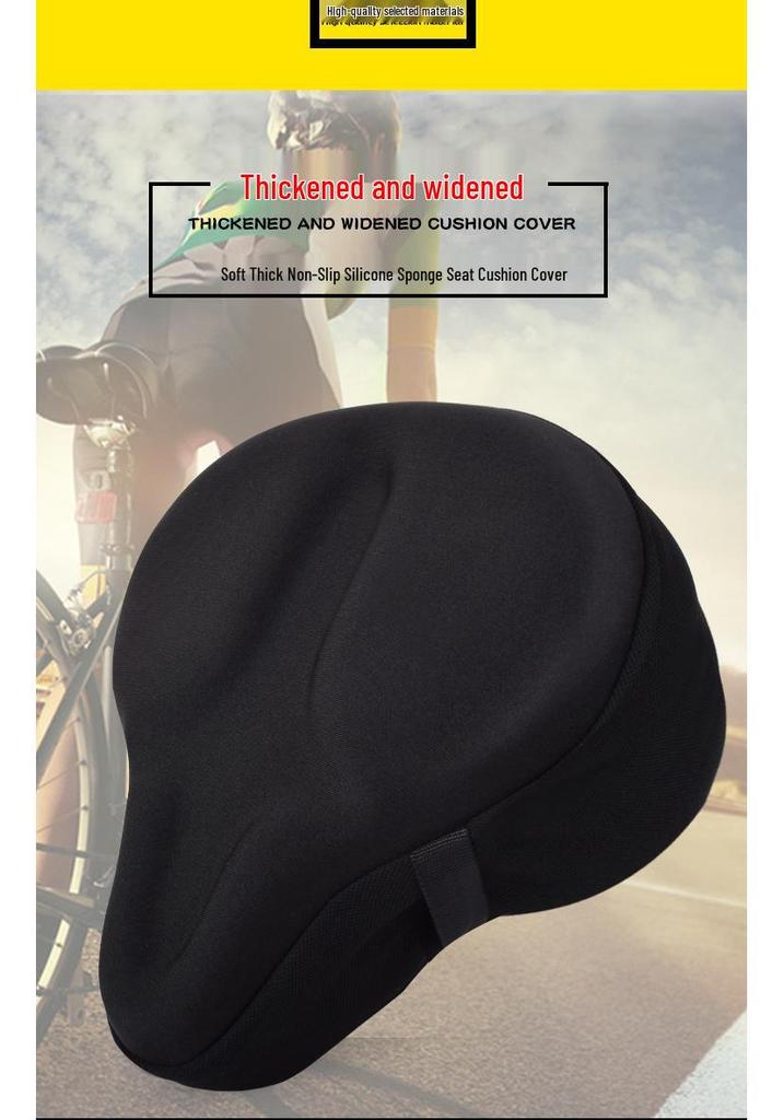 Almofada de Assento para Bicicleta de Montanha Elétrica: Capa de Silicone 3D Macia, Confortável e Espessa para Bicicletas e Patinetes.