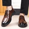 High End Brand Men's Genuine Leather Casual Shoes Thick Soled Wear-resistant Office Business Dress Shoes Men's Work Shoes