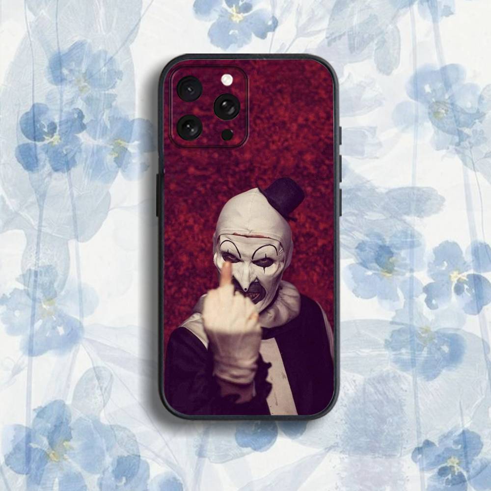 TerrifierS A-Art the C-Clown Phone Case For iPhone 17,16,15,14,13,12,Pro,Max,Plus,E,SE4,Air,Mini Black Soft Box