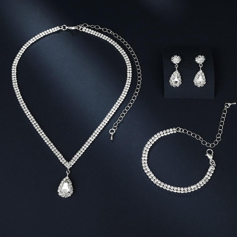 Accessories Necklace Earrings Bracelet, Wedding Bridal Jewelry Set Combination