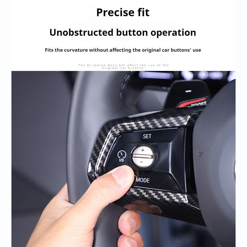 ABS Carbon Fiber For BMW 5 Series G60 2025-2025 Car Styling Steering Wheel Frame Decoration Cover Trim Interior Accessories
