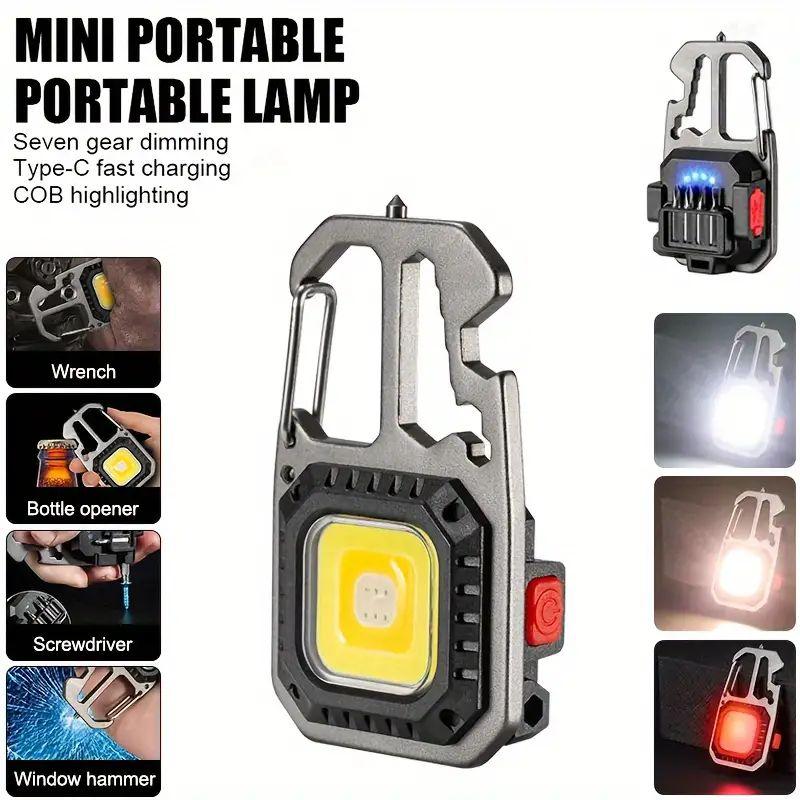 LED Portable High Power LED Flashlights Keychain COB Work Light 4 Mode Rechargeable LED Light Camping Hiking Torch Lantern Lamps