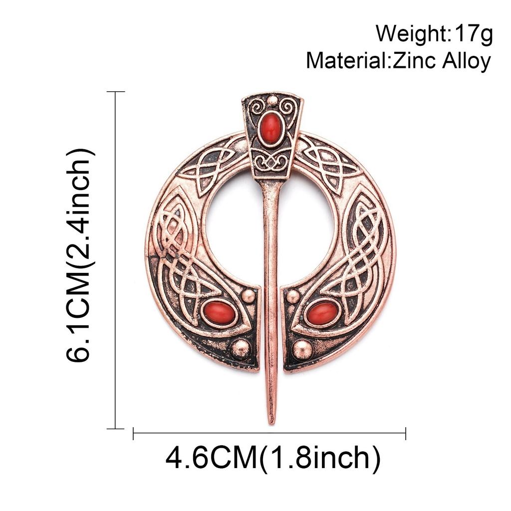 2025 Mode Vintage Broche Viking Brons Holle Riemgesp Spiraal Broche Mantelprikker Sluiting Broches Retro Middeleeuwse Noorse Sieraden