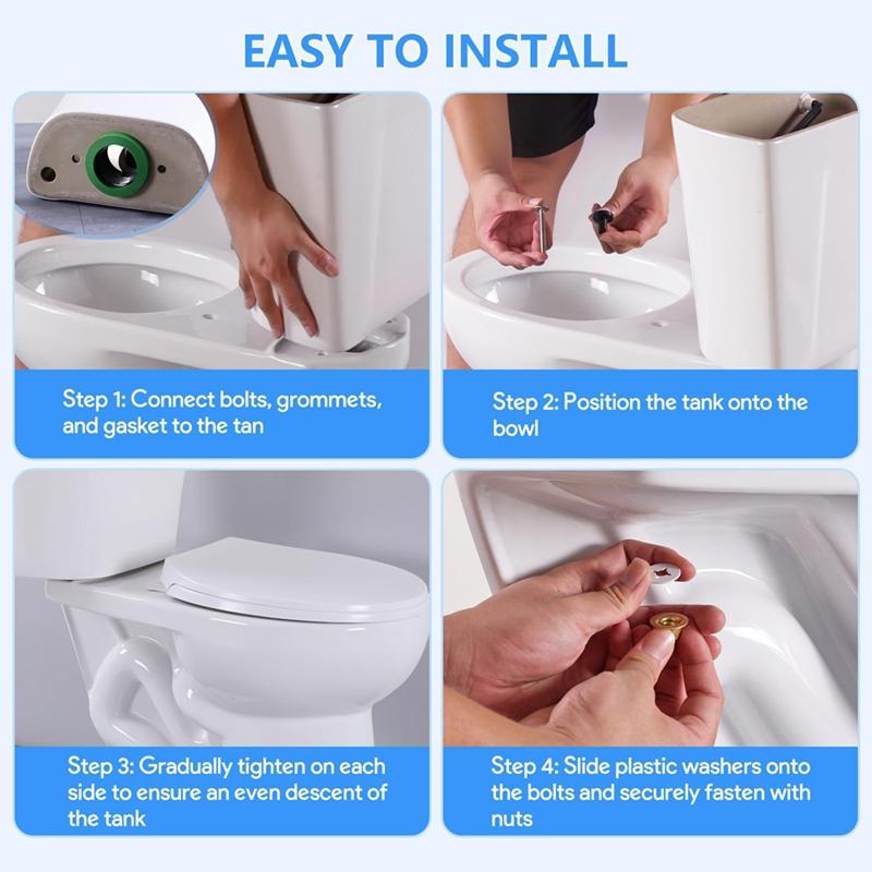Toilet Replacement Kit Inside Tank, 3 Inch 2 Pack Toilet Tank Gasket, Bolts And Other Essential Parts For AS738756-0070A-AT95