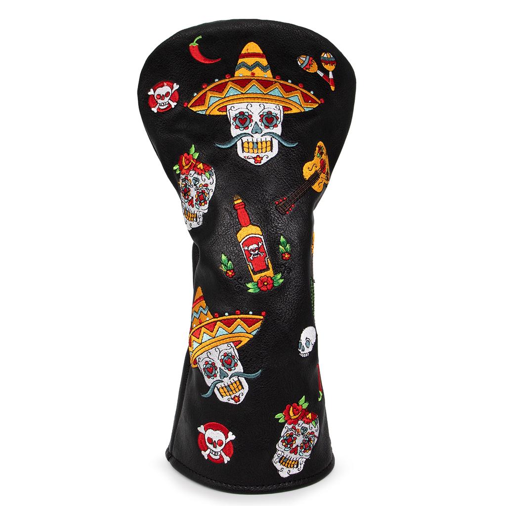 Premium Leather Golf Headcovers Sugar Sku ll Golf Driver Head Cover Embroidery Driver Fairway Wood Hybrid with Number Tags 5
