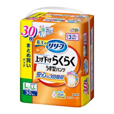 Relief Pants Type Easy To Raise and Lower Pants 3 Times Those Who Can Walk 30 Pieces Adult Diaper [ADL Classification Alone] L-LL