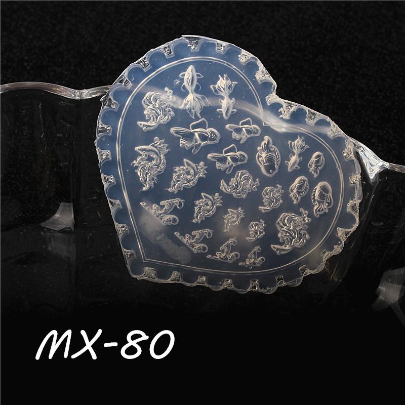 

1 шт. Форма для 3D акриловых ногтей в виде ракушки тюльпана, медузы, золотой рыбки, морской звезды, украшения для ногтей, силиконовая форма для маникюра, форма для нейл-арта as the picture