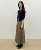 SINOON Mixed Cable Scallop Knit Cardigan (Navy)