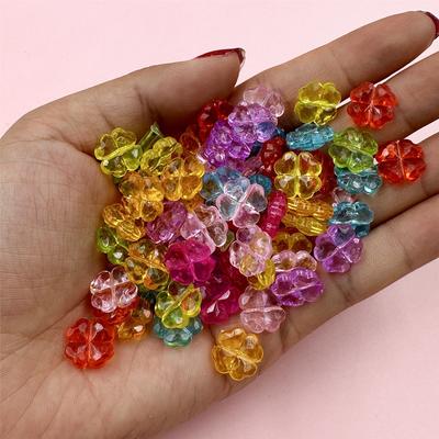 50/100pcs Acrylic Mixed Color Special-shaped Spacer Crystal Beads For Jewelry Making DIY Bracelet Necklace Phone Chain Needlework Making