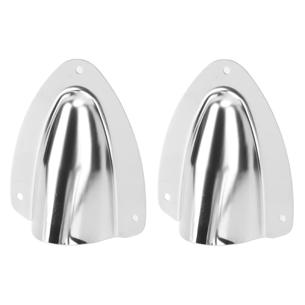 1 Pair Stainless Steel Clam Shell Vent Polished Marine Wire Cable Vent Cover for Yacht Boats Fishing Boats 100mm 3.93in