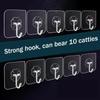 10-50pc Household Hook Multi Function Sticky Hook Household Transparent Hook For Bathroom Shower Wall Storage Hanger Accessories
