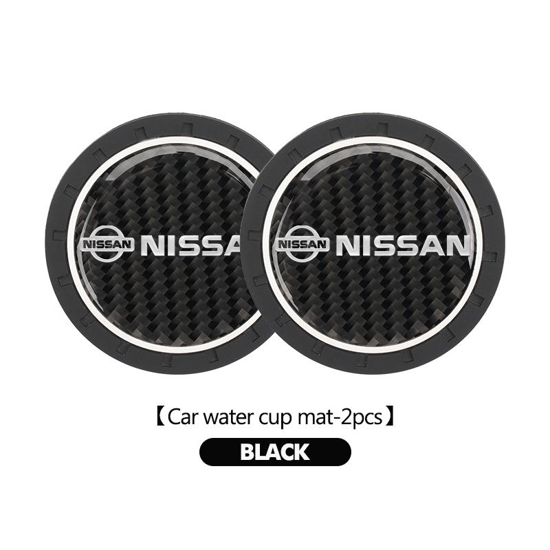 

2pcs Car Water Cup Pad Holders Non-slip Diamond Rhinestone Mat For Nissan Sentra Altima Versa Maxima Murano Note Armada Pulsar