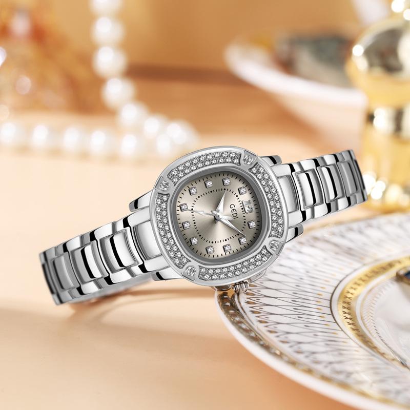 Fashion Women'S Niche Light Luxury High-End Waterproof Alloy Steel Belt Watch
