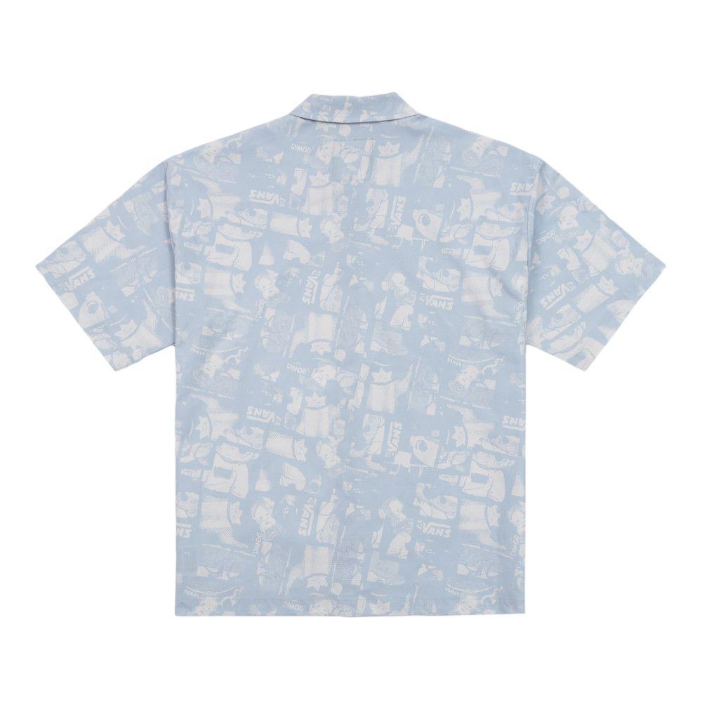 Vans X Pop Mart Dimoo World Artist Collection Casual Loose Fit All Over Print Simple Short Sleeve Shirt Unisex shirts VN000ZT03SL1