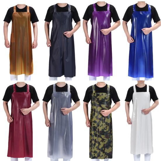 Knee Length Work Apron Kitchen Cooking Apron with Pocket Waterproof Oil Resistant Chef Apron