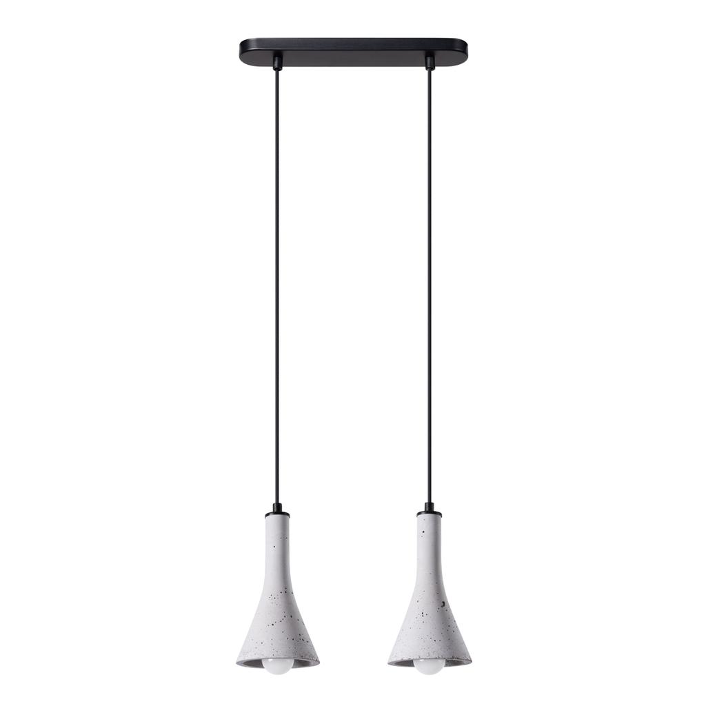 Lampa Wisząca Rea 2 E14 Szary Beton Sollux Sl.1224