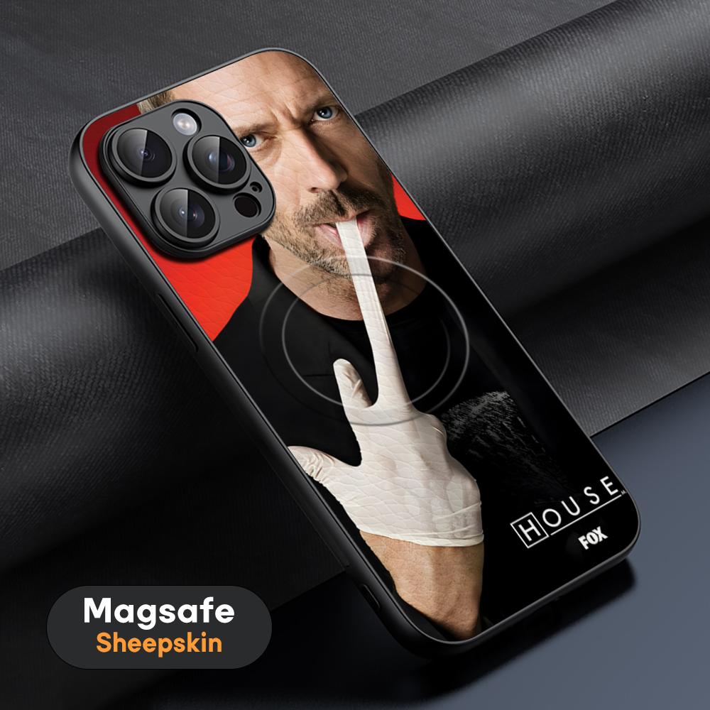 Popular House M.D TV Show Phone Case For iPhone 16 15 14 13 12 11 Plus Pro Max High-end Luxury Magsafe Sheepskin