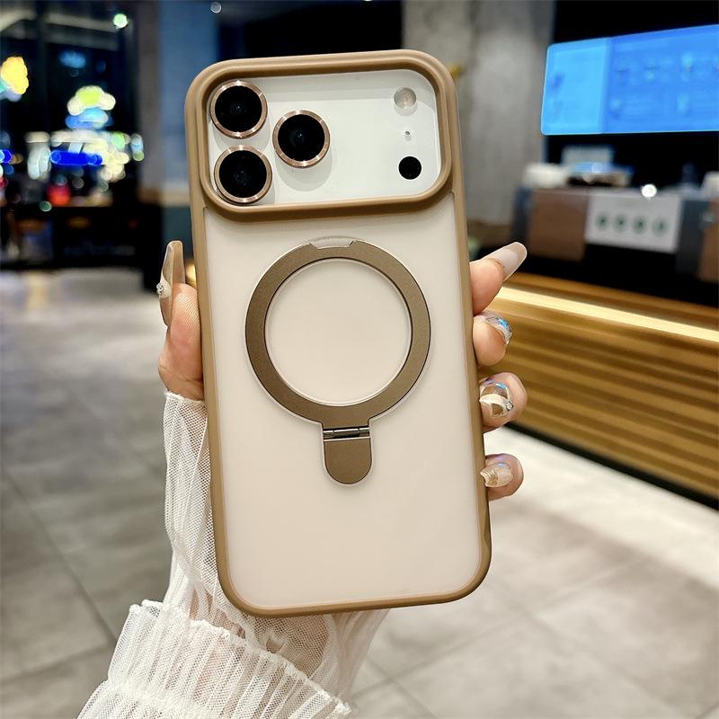 Magnetische halbtransparente Hülle mit Linsenschutzfolie für iPhone 17 Pro Max und iPhone 14
