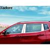 For Jeep Compass 2017-   Steel Car Window Center Pillar Cover Trim Window Middle B C Pillars Post Strip Accessories