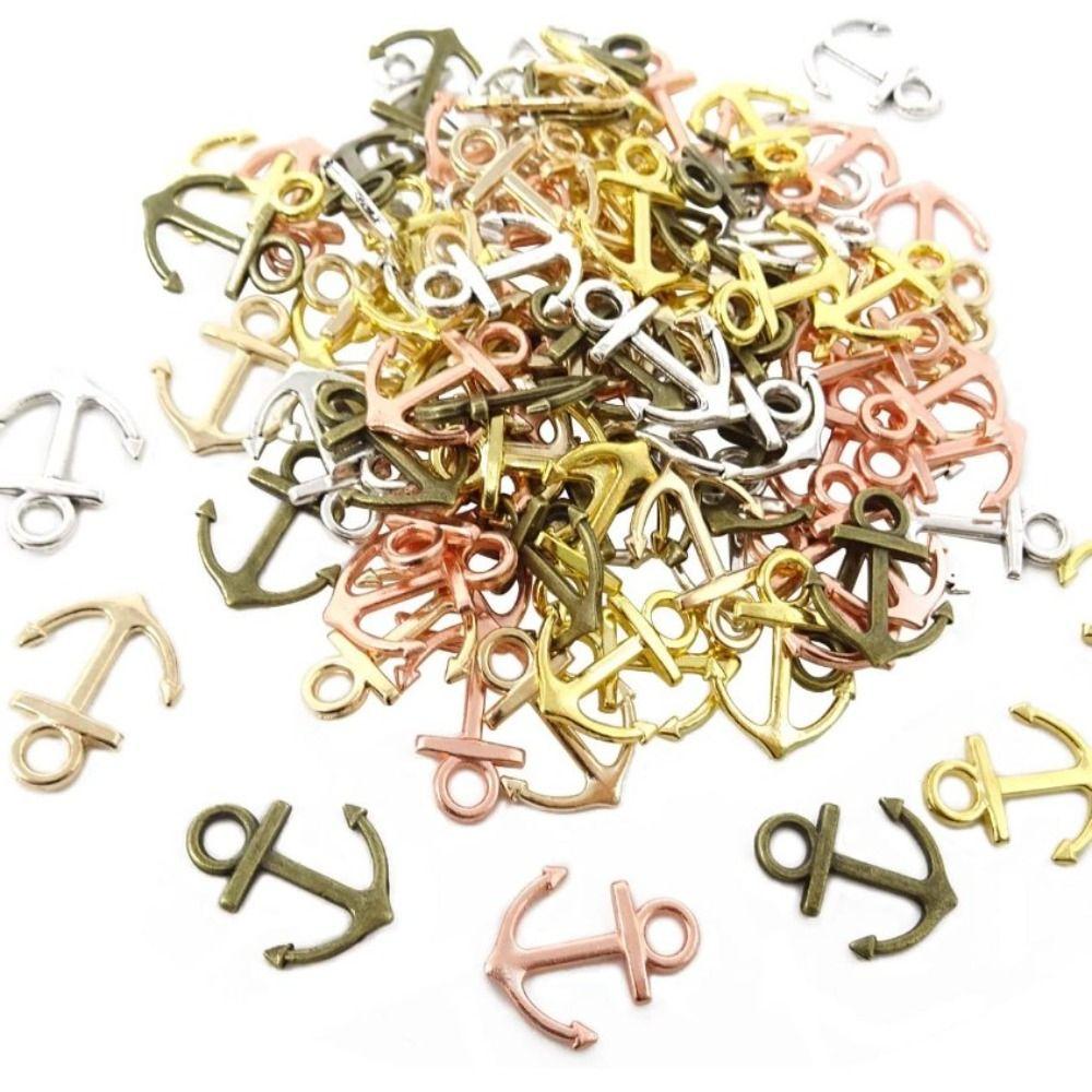 

100pcs Alloy Anchor Charms Pendants 18*14mm Anchor Sign Metal Charms for DIY Jewelry Making