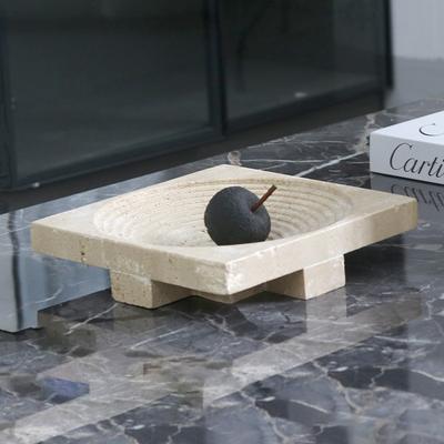 Wabi-sabi Stil Imitation Travertin Geometrisch Quadratische Leiter Obstteller Ornamente Modellzimmer Arbeitszimmer Couchtisch Desktop Kunst Dekoration