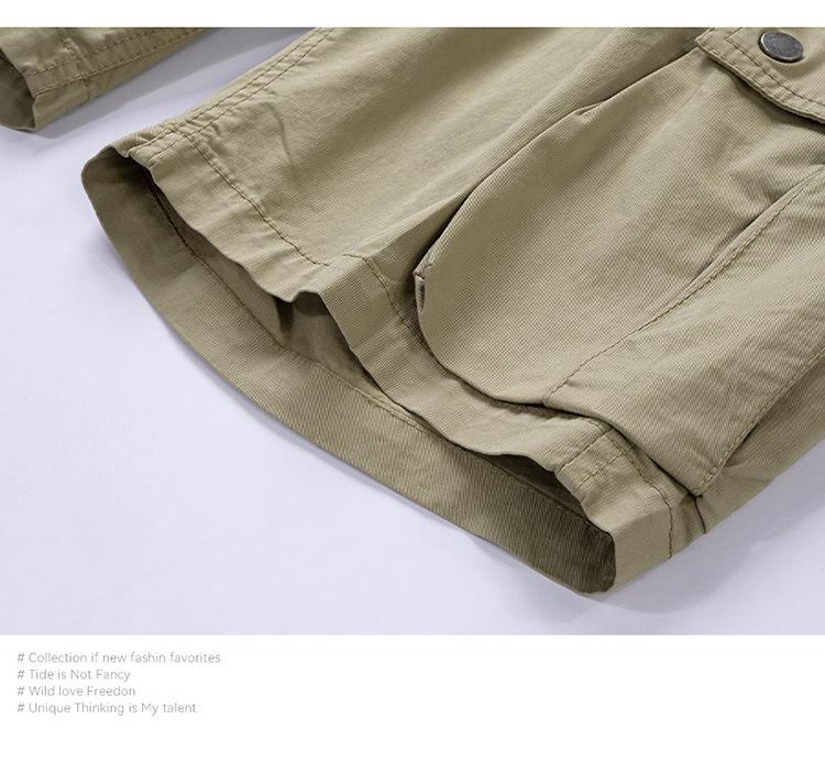 Men's Retro Multi-Pocket Loose Cargo Shorts 079 - Trendy Summer Style